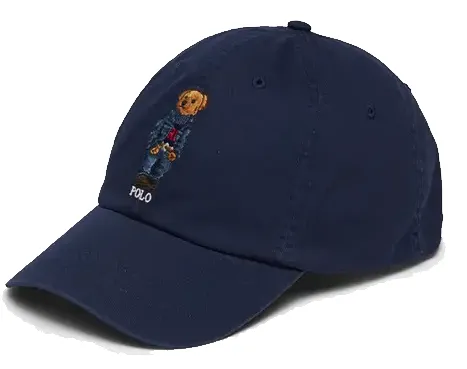 POLO RALPH LAUREN HERITAGE BEAR CAP HUNT CLUB NAVY