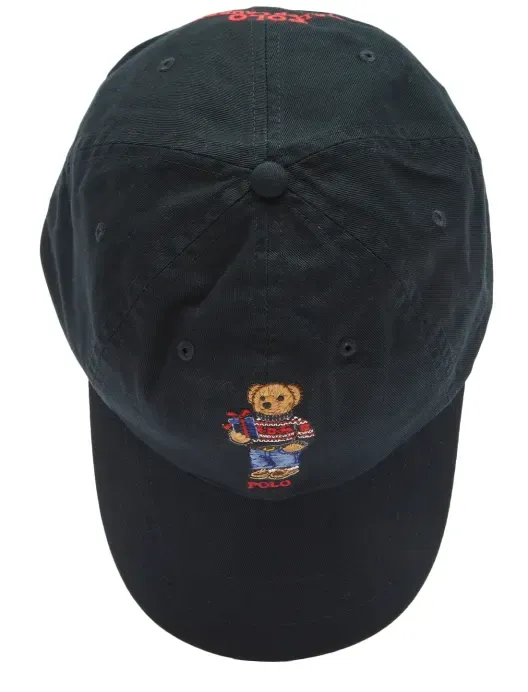 POLO RALPH LAUREN HOLIDAY BEAR CAP BLACK