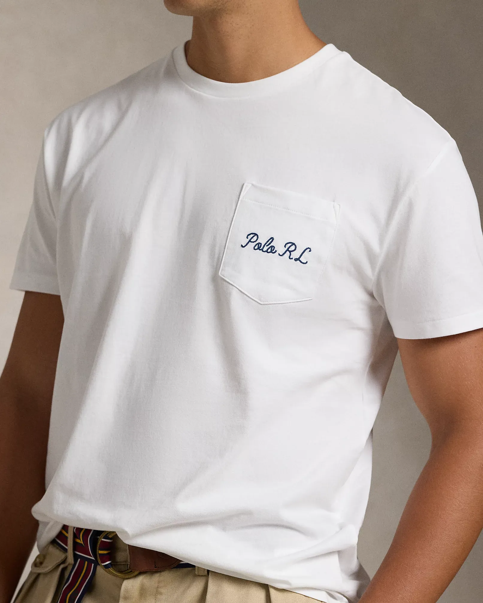 POLO RALPH LAUREN VARSITY POCKET BEAR TEE WHITE