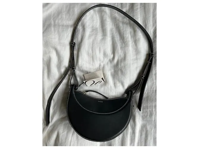 Polène Numéro Dix EDITION SCHWARZ GLATTES LEDER Negro 