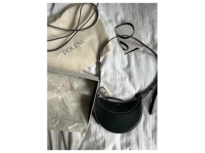 Polène Numéro Dix EDITION SCHWARZ GLATTES LEDER Negro 