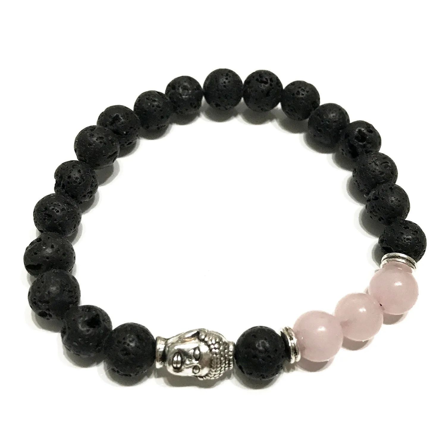 Pulsera Buda CUARZO ROSA