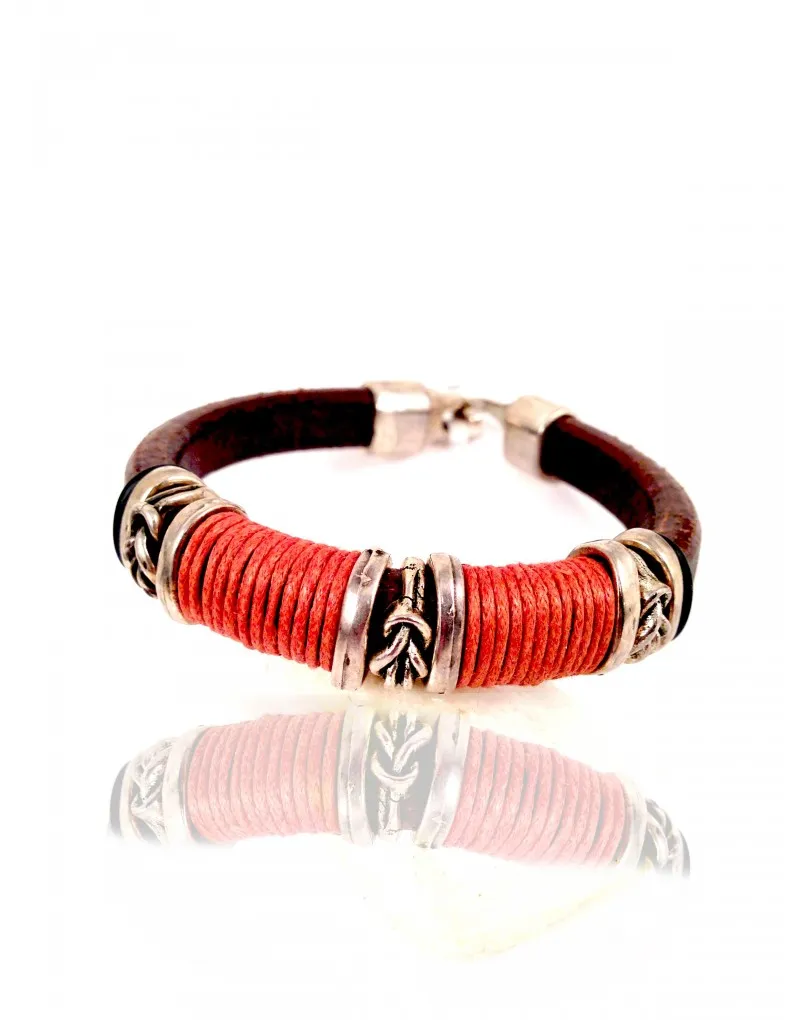 PULSERA CUERO REGALIZ CURDON ENROLLADO
