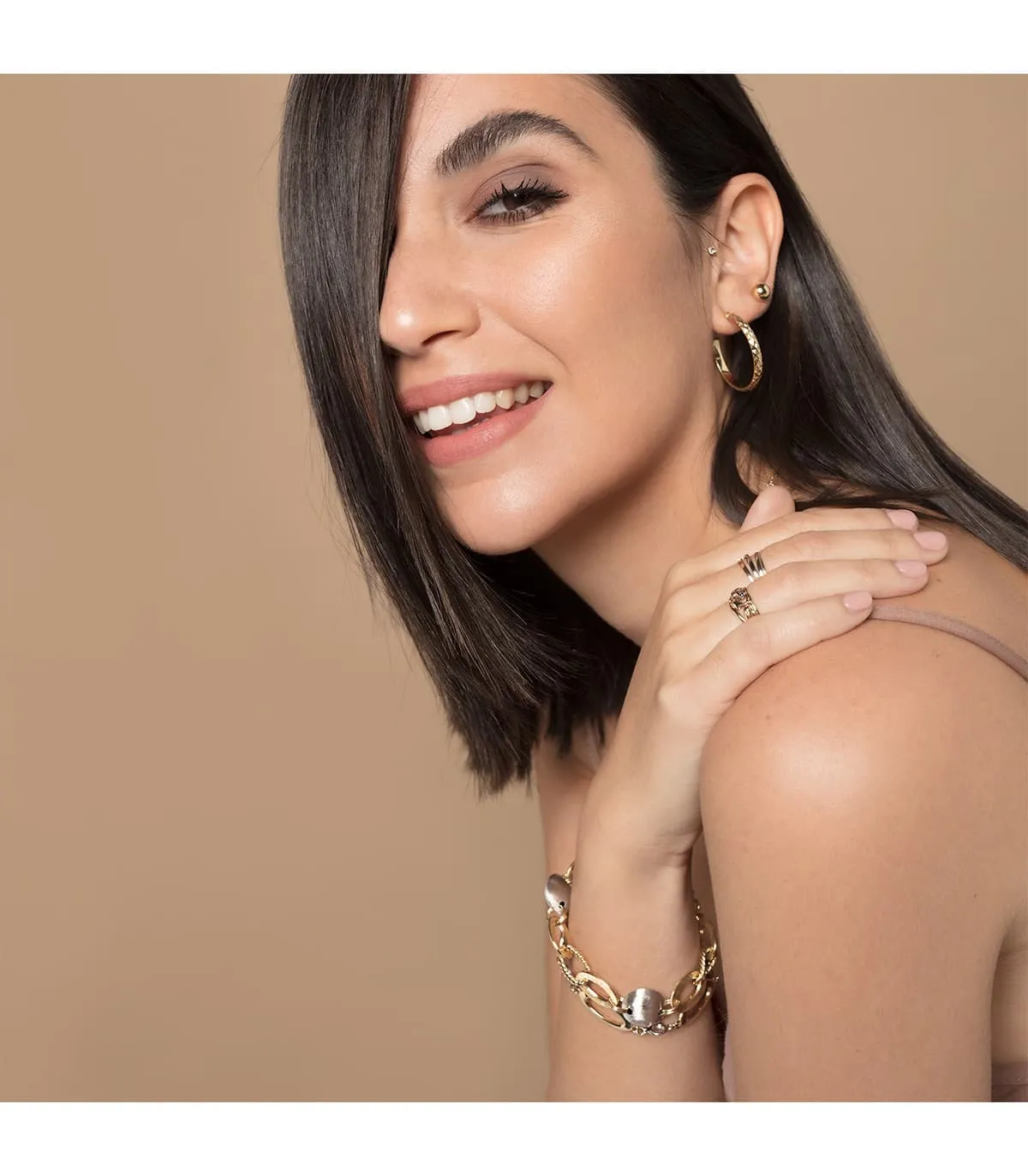Pulsera Mujer Oro Bicolor 18K Paraíso