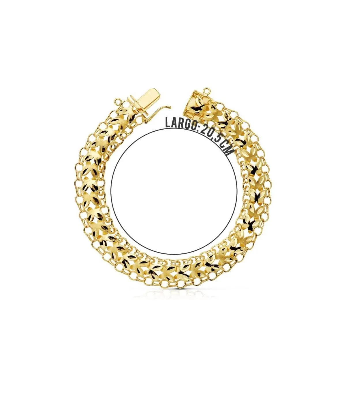 Pulsera Princesa  Yurena 20.5 cm oro 18 ktes