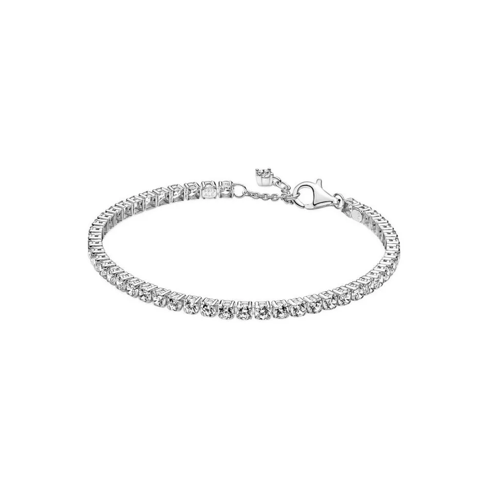 Pulsera Tenis en plata de ley Brillante