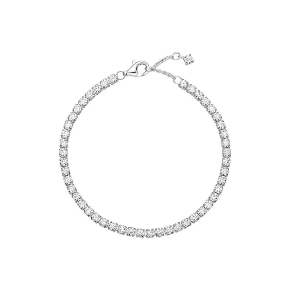Pulsera Tenis en plata de ley Brillante