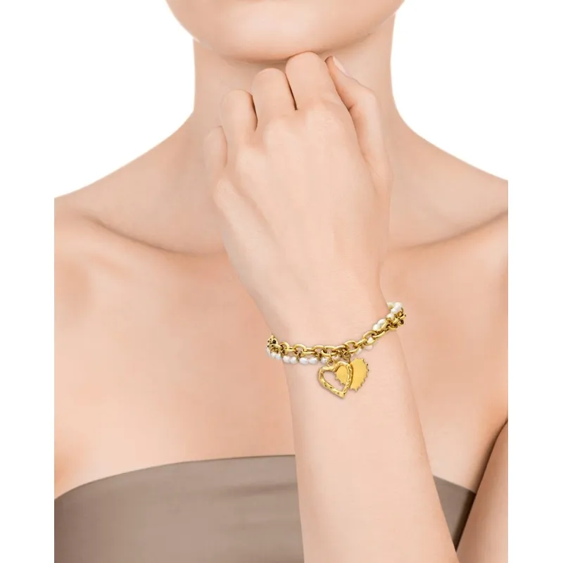 PULSERA VICEROY MULTIPLE DE ACERO DORADO CORAZÓN 1363P01012