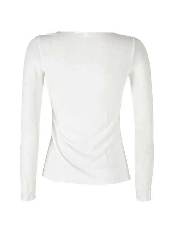 Pura P0713M Camiseta mujer cachemir manga larga