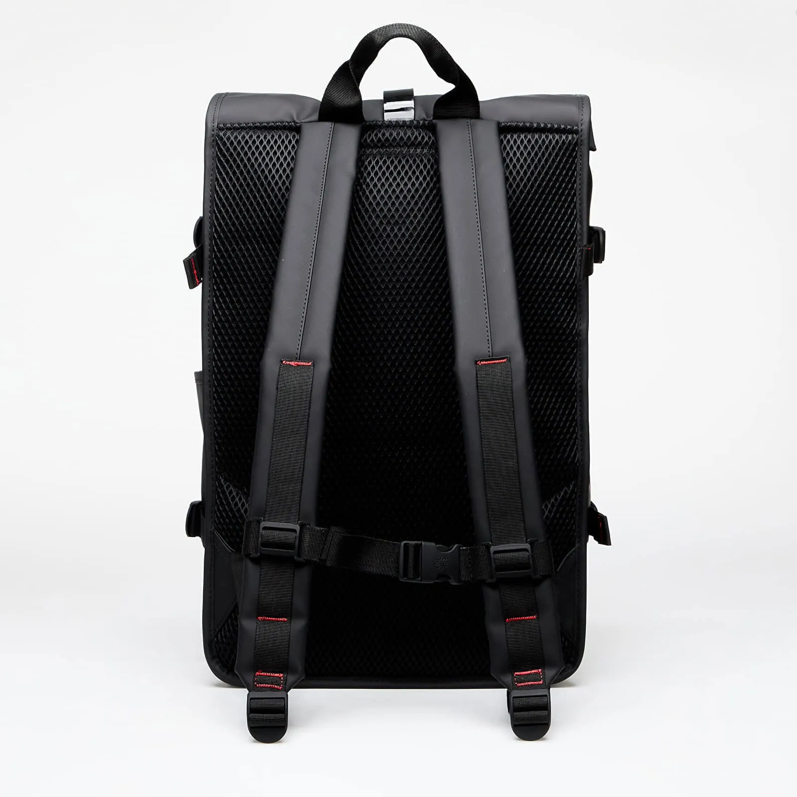 Rains Backpack Rolltop Rucksack Contrast Large W3 01 Black