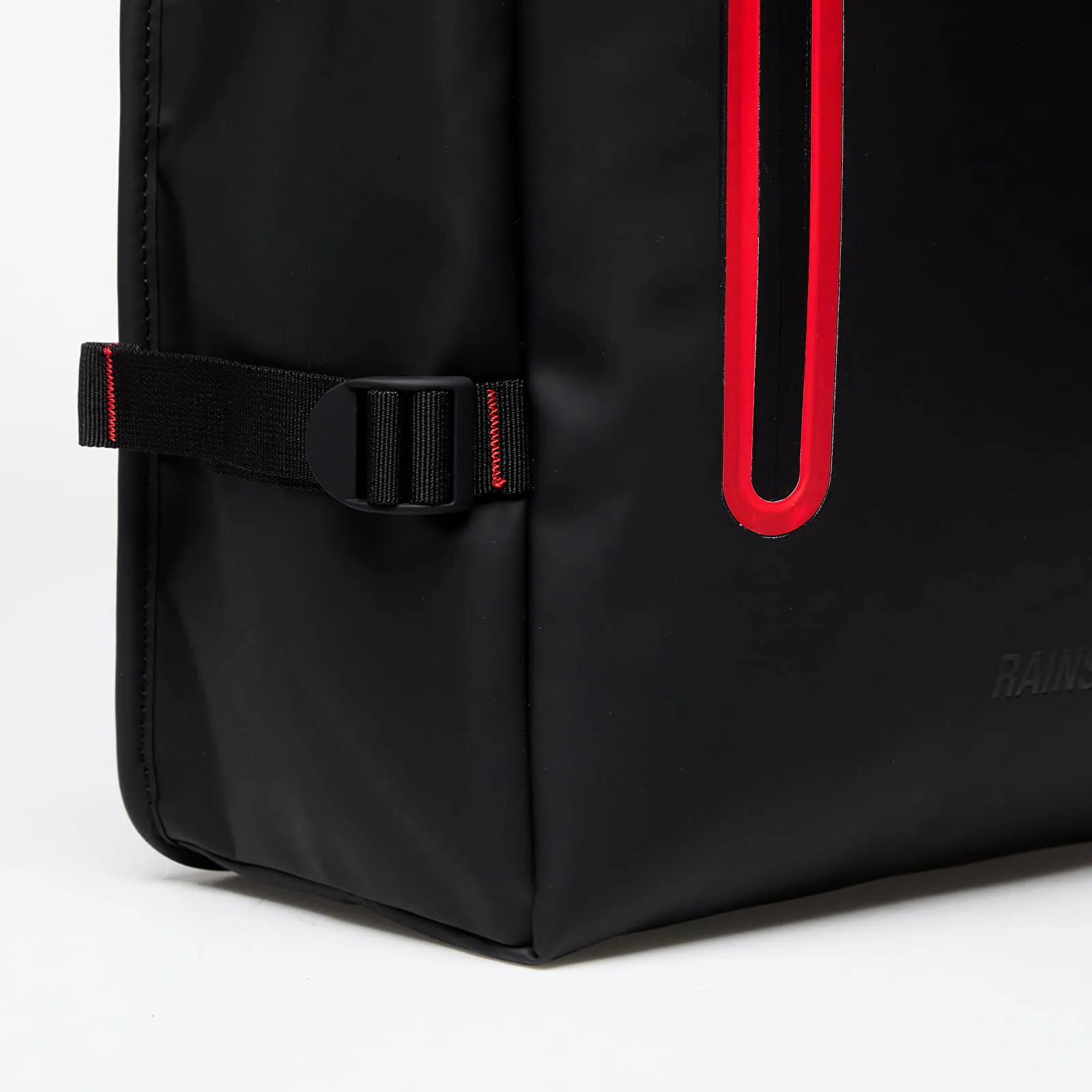 Rains Backpack Rolltop Rucksack Contrast Large W3 01 Black