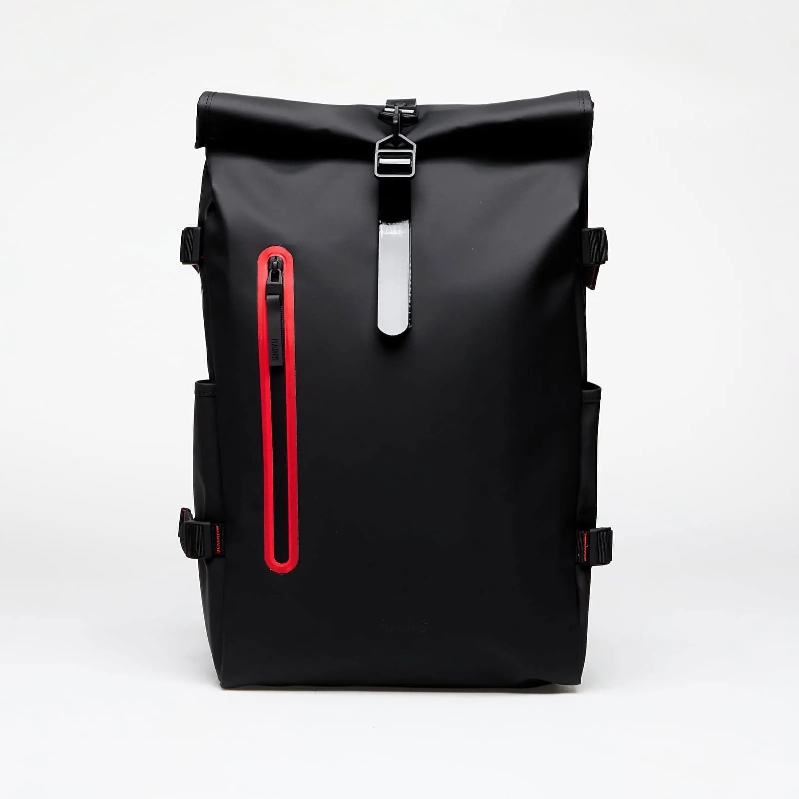 Rains Backpack Rolltop Rucksack Contrast Large W3 01 Black