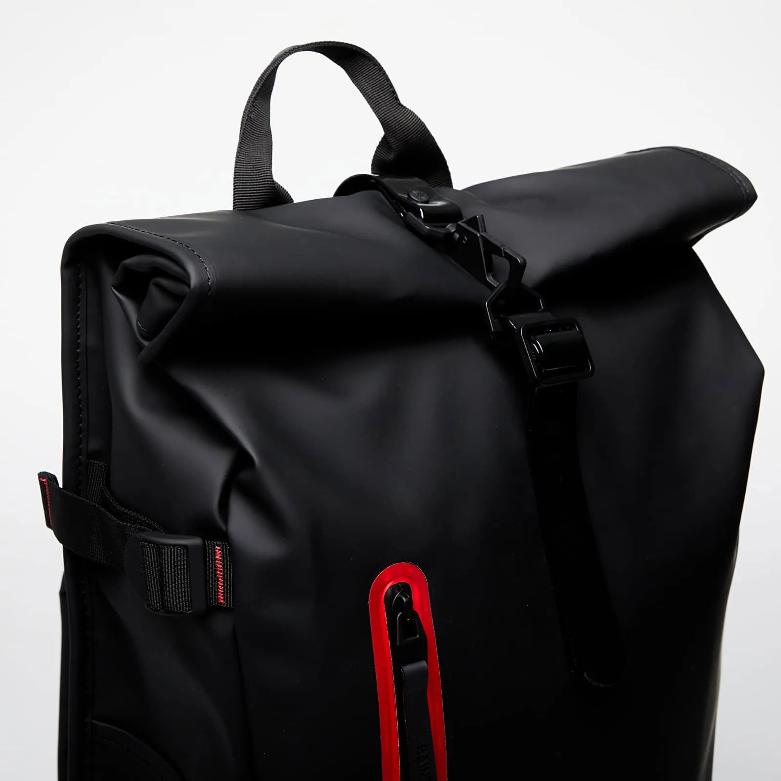 Rains Backpack Rolltop Rucksack Contrast Large W3 01 Black