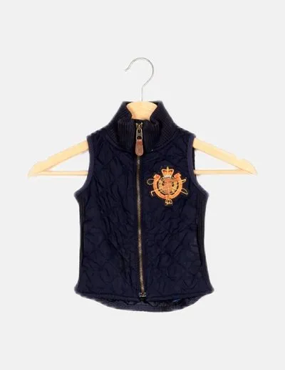 Ralph Lauren Chaleco azul acolchado