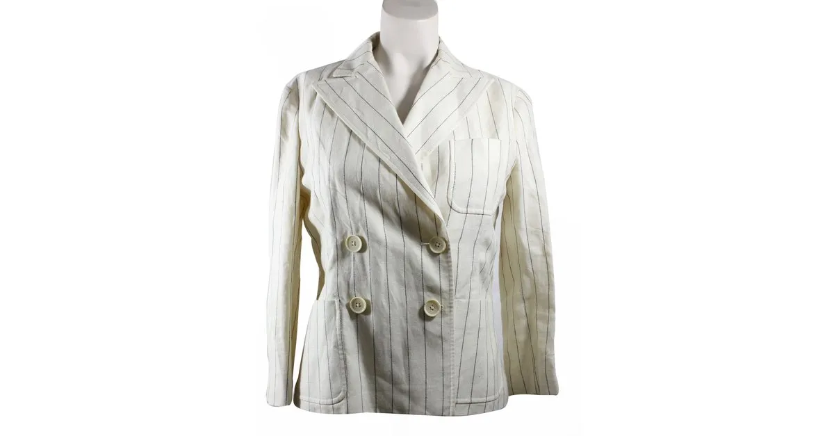 Ralph Lauren chaqueta de lino Crudo 