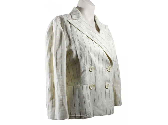 Ralph Lauren chaqueta de lino Crudo 