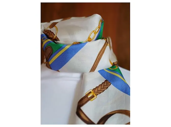 Ralph Lauren Pañuelo con Monturas Equinas Blanco 