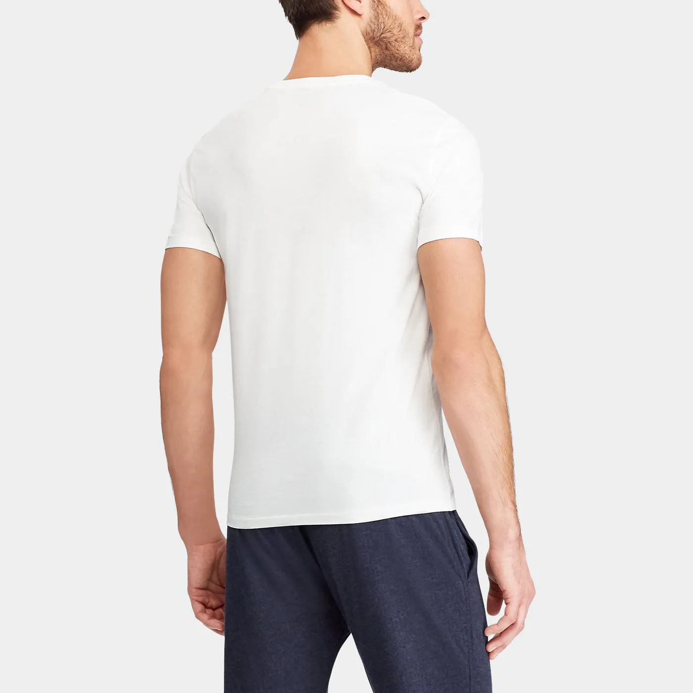 RALPH LAUREN TSHIRT CUSTOM FIT WHITE SSL KNT