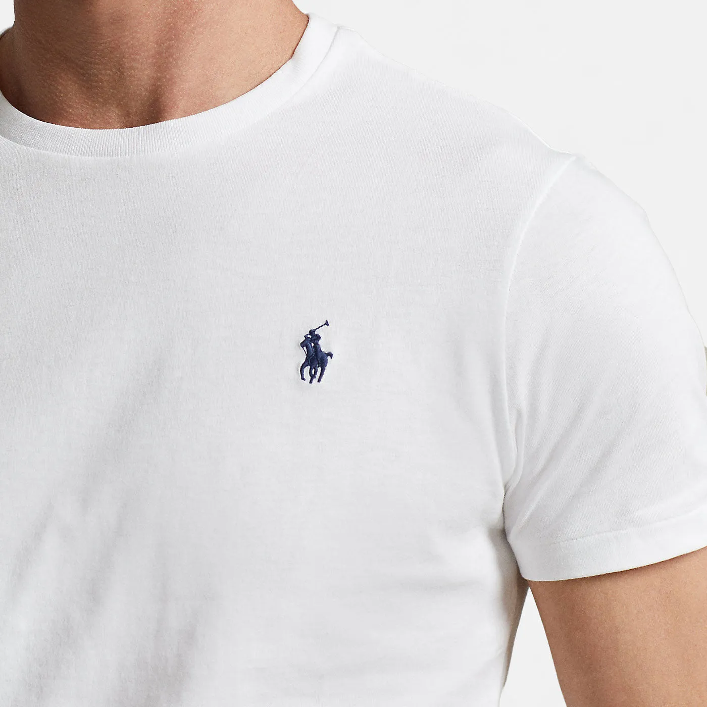 RALPH LAUREN TSHIRT CUSTOM FIT WHITE SSL KNT