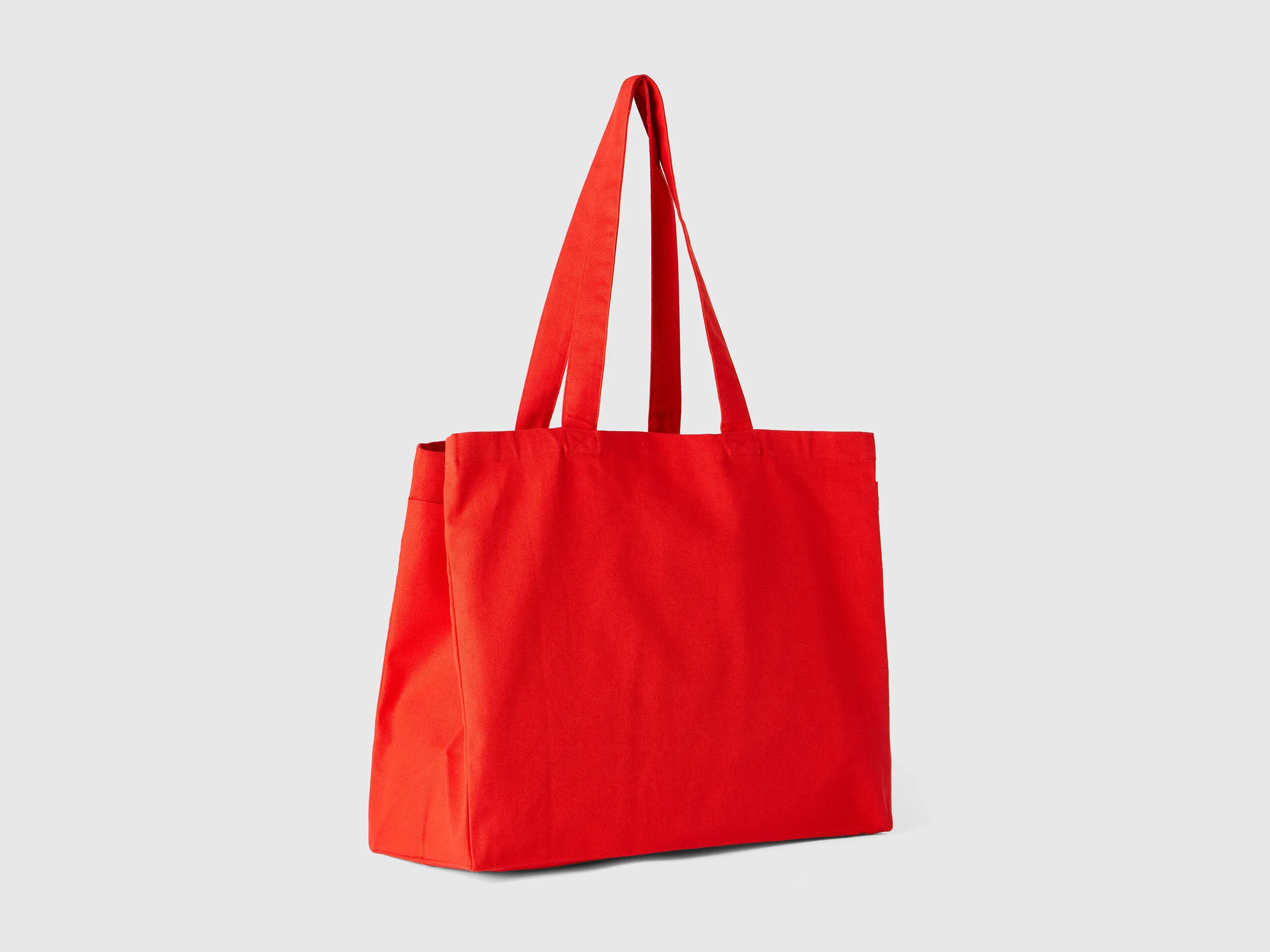 Red tote bag in pure xotton
