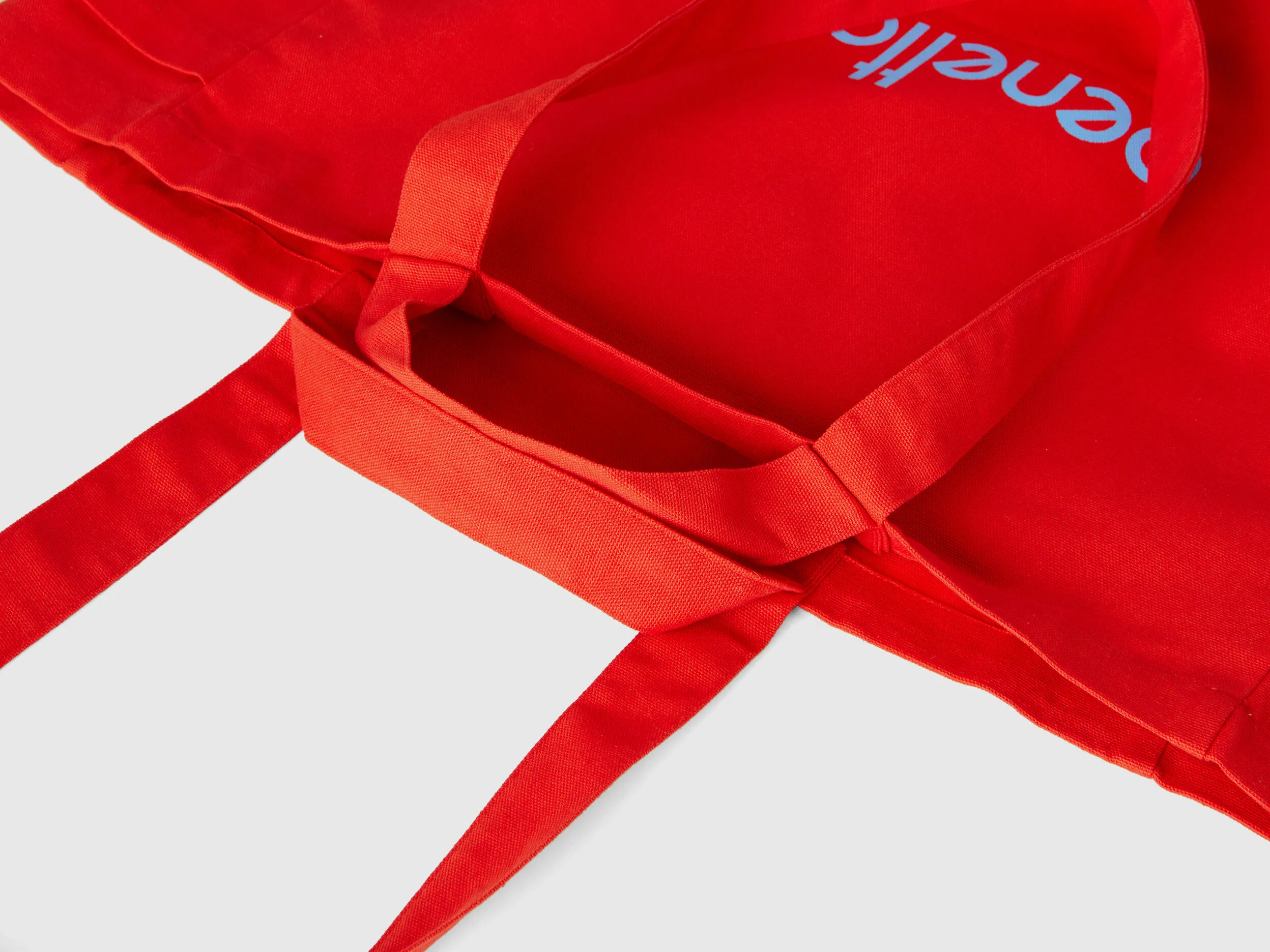 Red tote bag in pure xotton