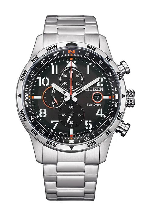 RELOJ CRONóGRAFO CITIZEN ECODRIVE CON CAJA Y CORREA EN ACERO CA079083E