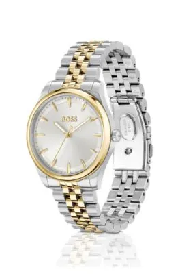 Reloj de dos tonos con incrustación de nácar