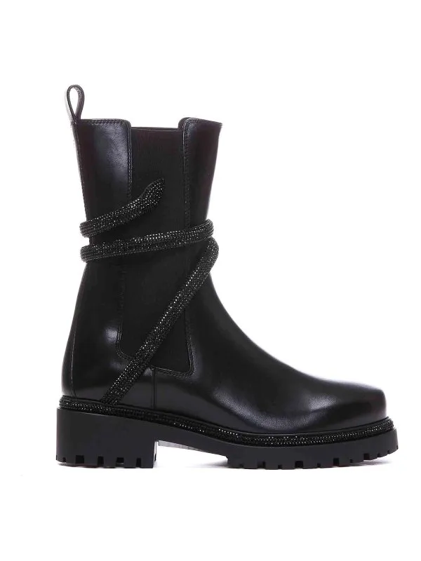 RENE CAOVILLA BOTINES  NEGRO