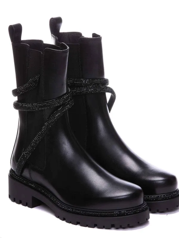 RENE CAOVILLA BOTINES  NEGRO