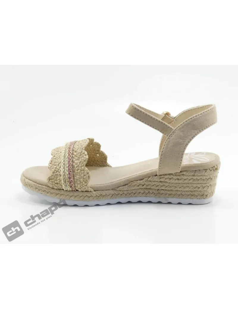 Sandalia Beig Mustang 48744