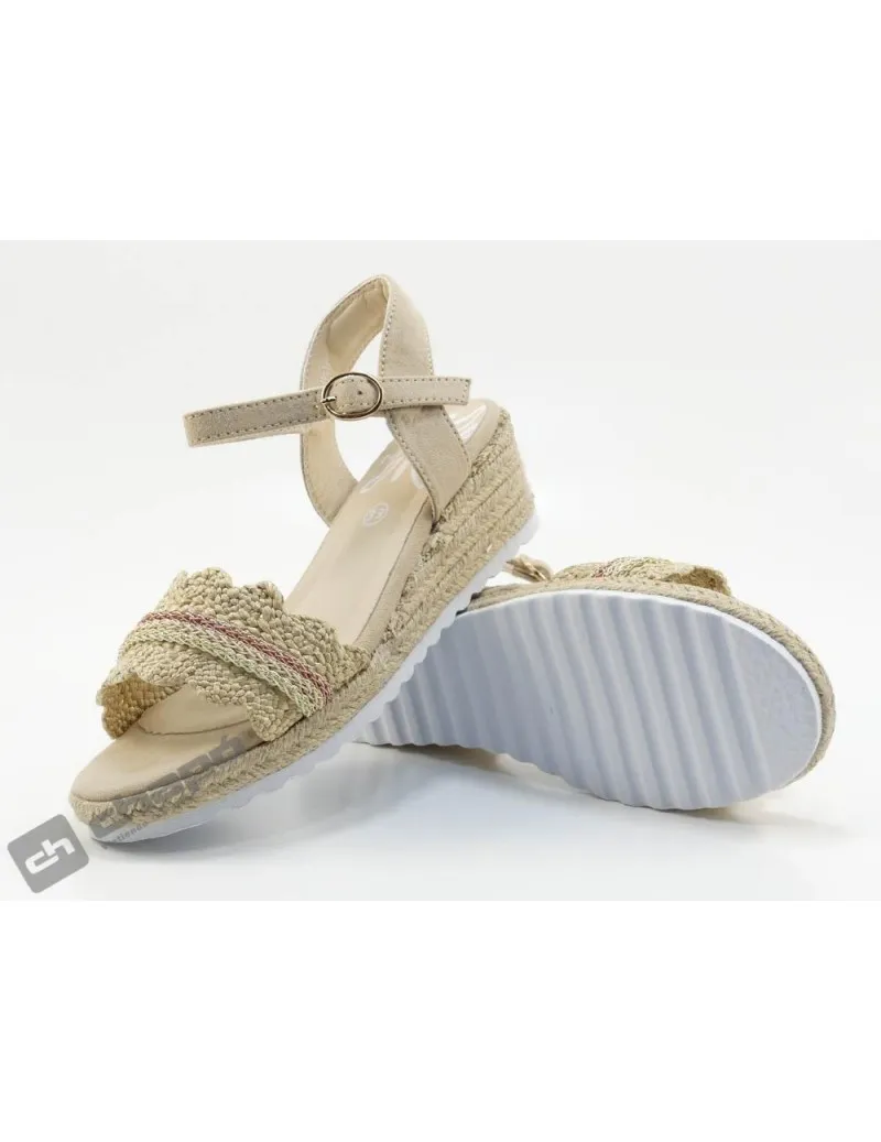 Sandalia Beig Mustang 48744