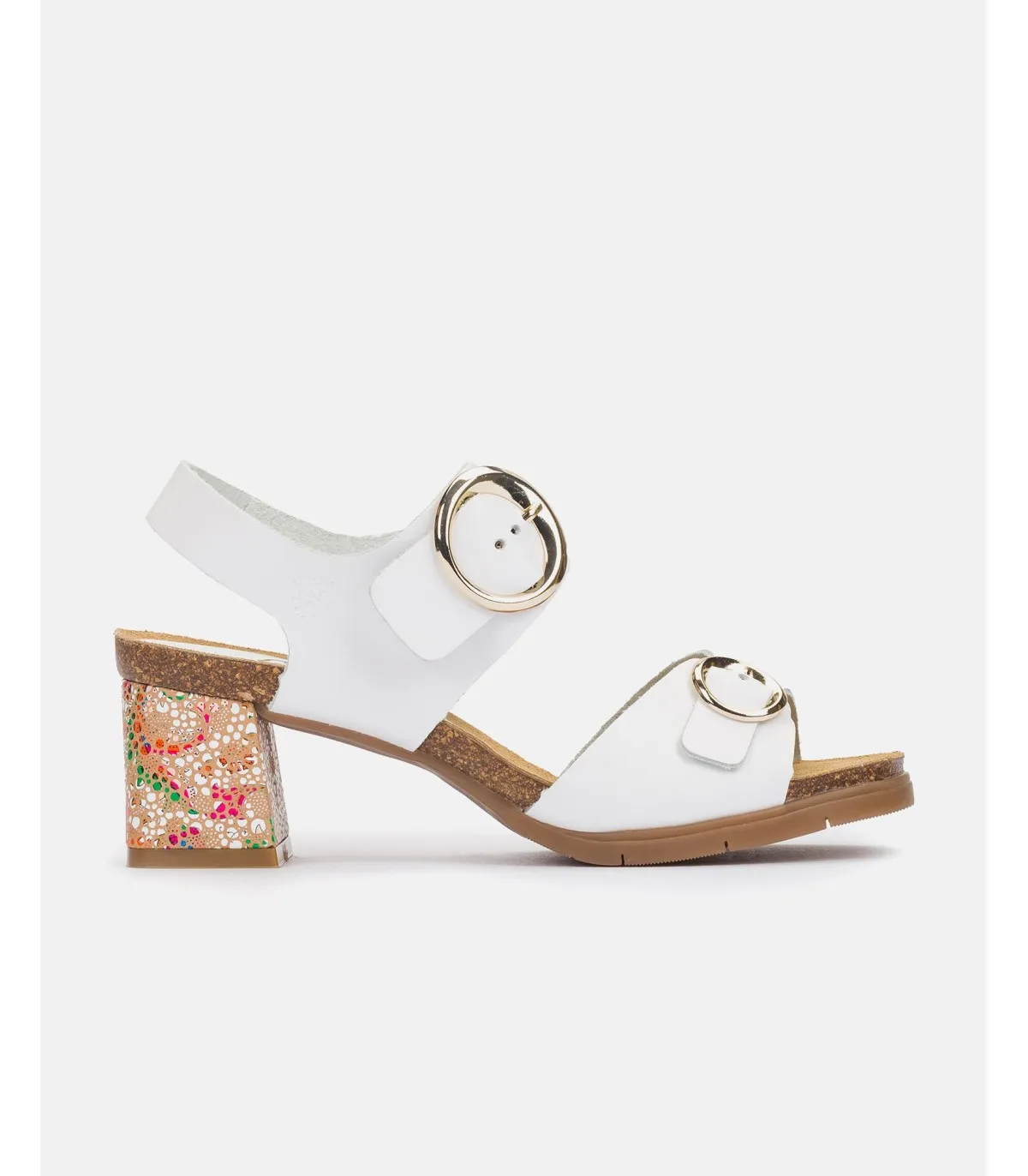 Sandalia de tacón Zahara 011 blanco