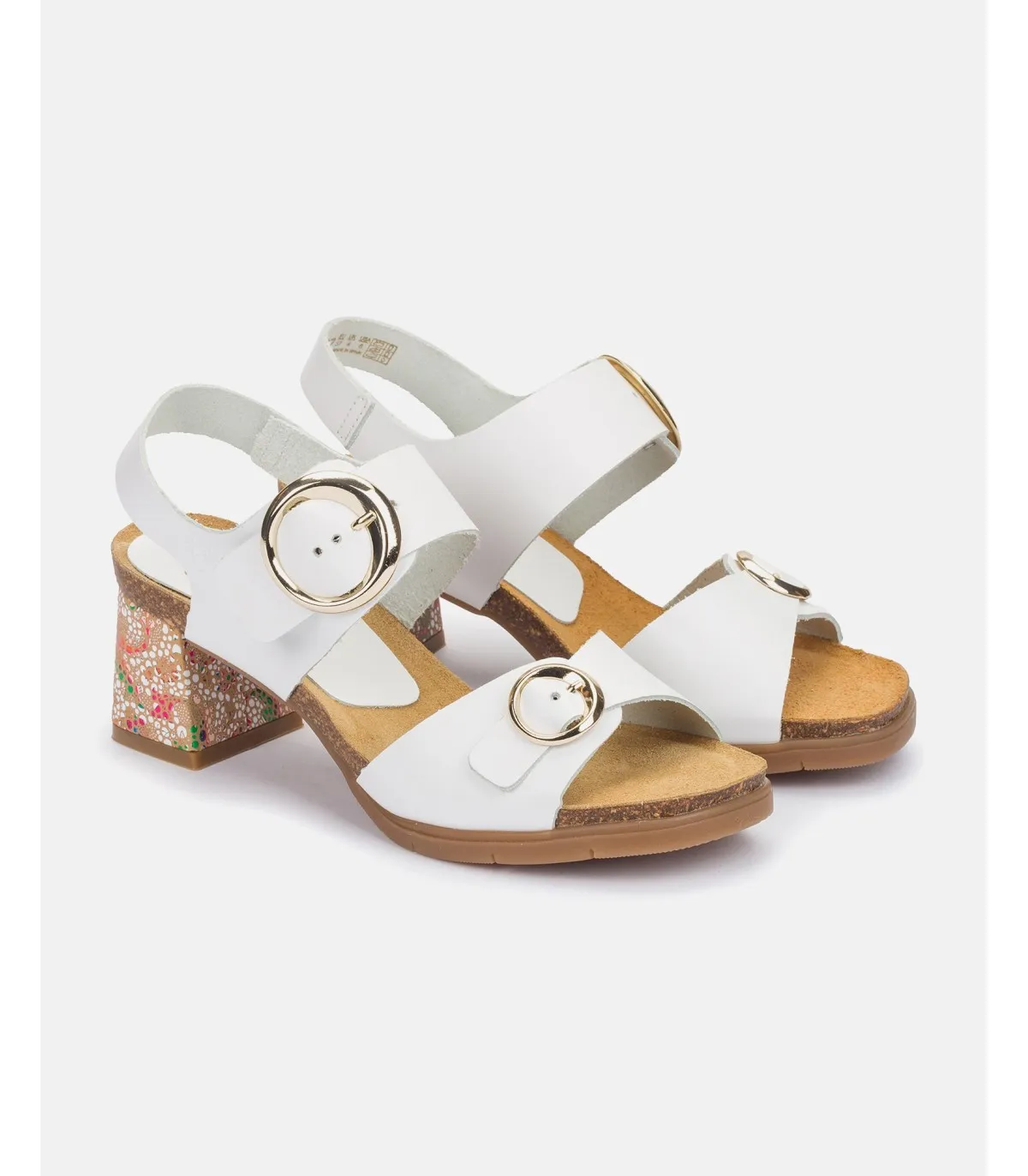 Sandalia de tacón Zahara 011 blanco