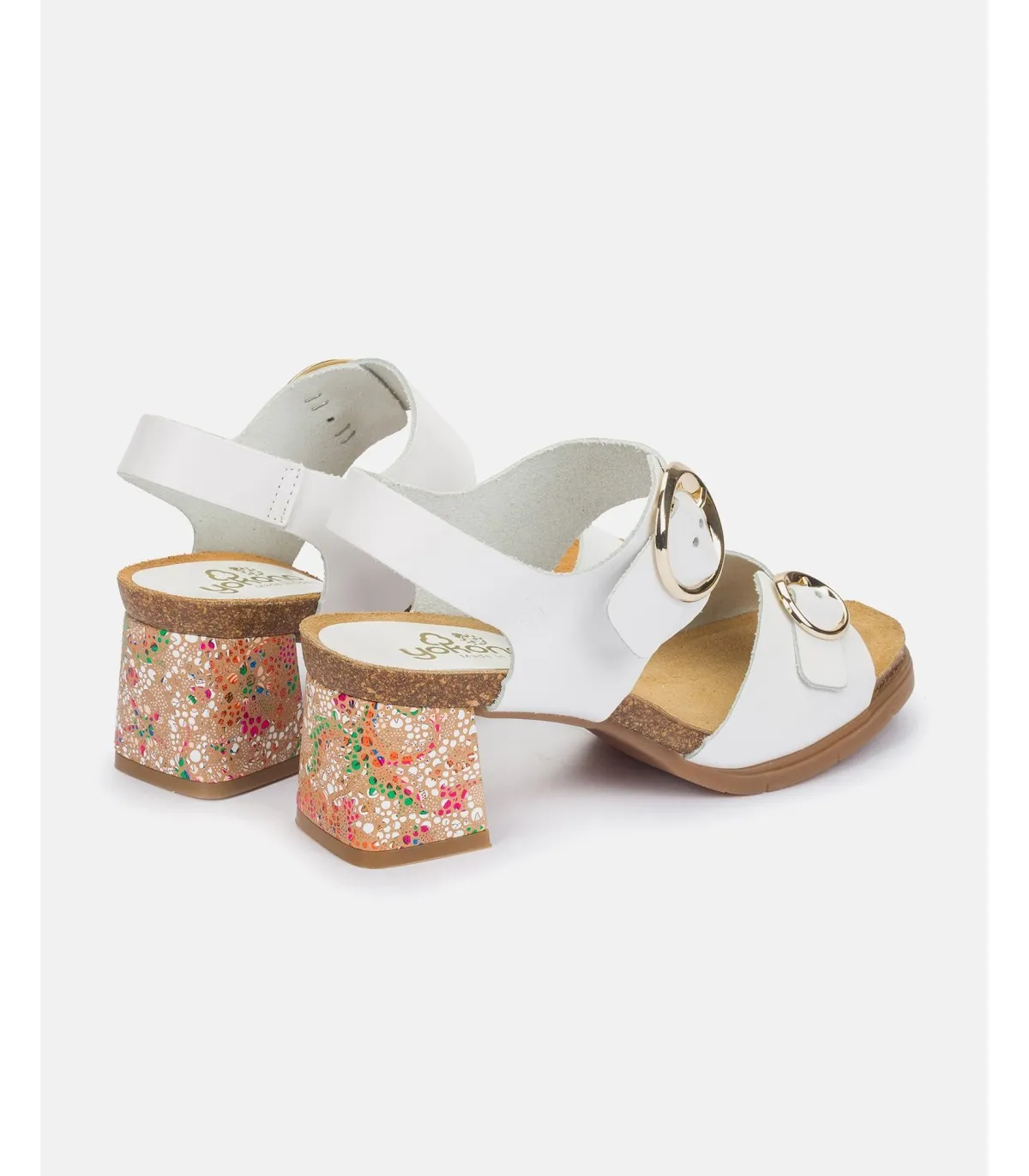 Sandalia de tacón Zahara 011 blanco