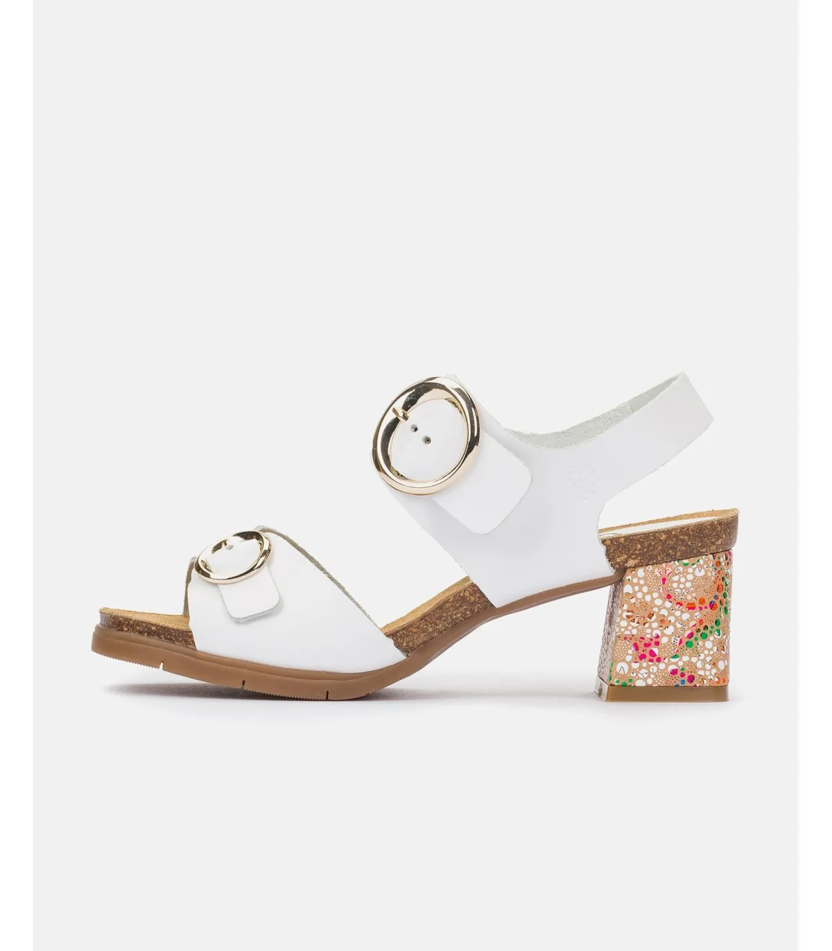Sandalia de tacón Zahara 011 blanco