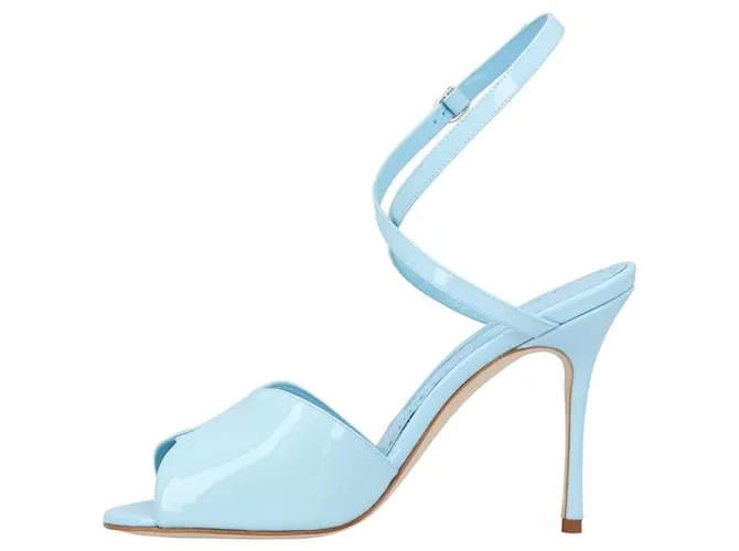 Sandalia Hourani 105 Manolo Blahnik Azul 