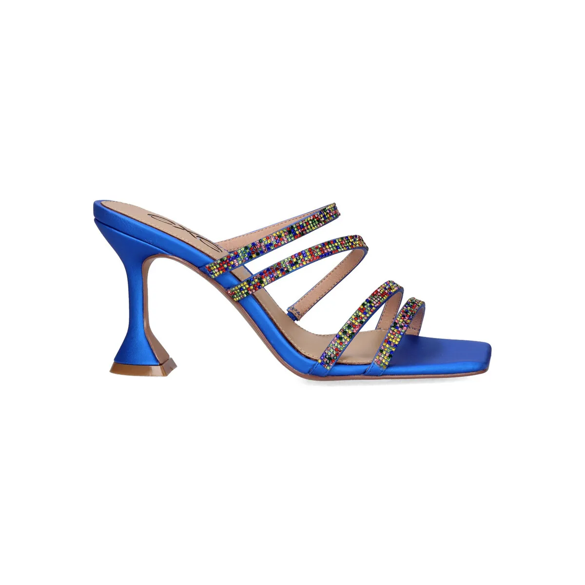 SANDALIA TACÓN BIANCA759 STRASS BLUE MULTICOLOR