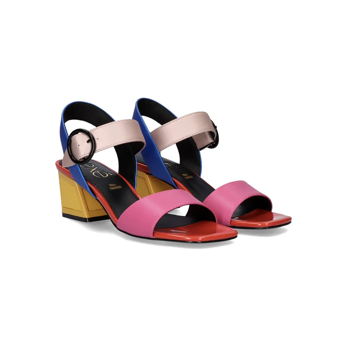 SANDALIA TACÓN CUADRADO LUISA515 FUXIA