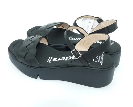 SANDALIA TACóN WONDERS B7931 NEGRO