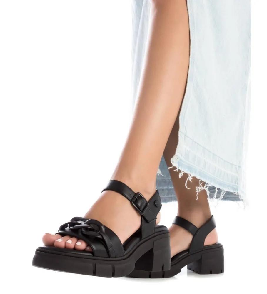 SANDALIAS 171921 NEGRO ALTURA TACóN 6CM