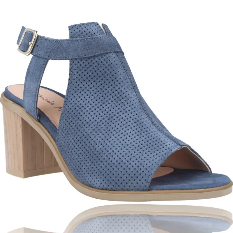 Sandalias con Tacón de Piel para Mujer de Patricia Miller 5525