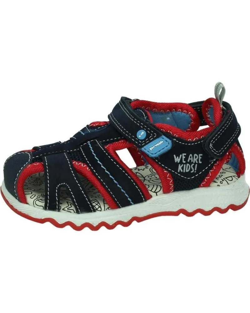 SANDALIAS DE NIñO GARVALIN GARVALIN 222805A  Y ROJO MARINO