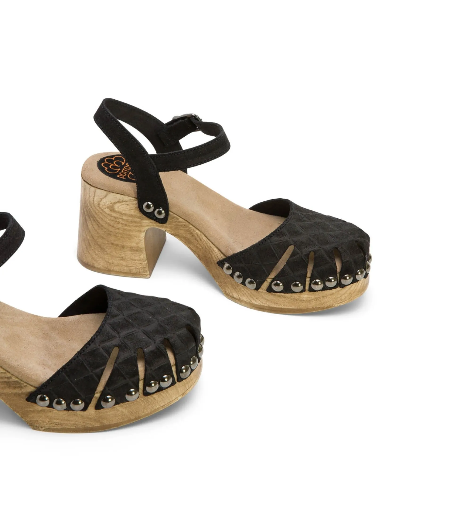 SANDALIAS DE PIEL MARGOT NEGRO ALTURA TACóN 8CM