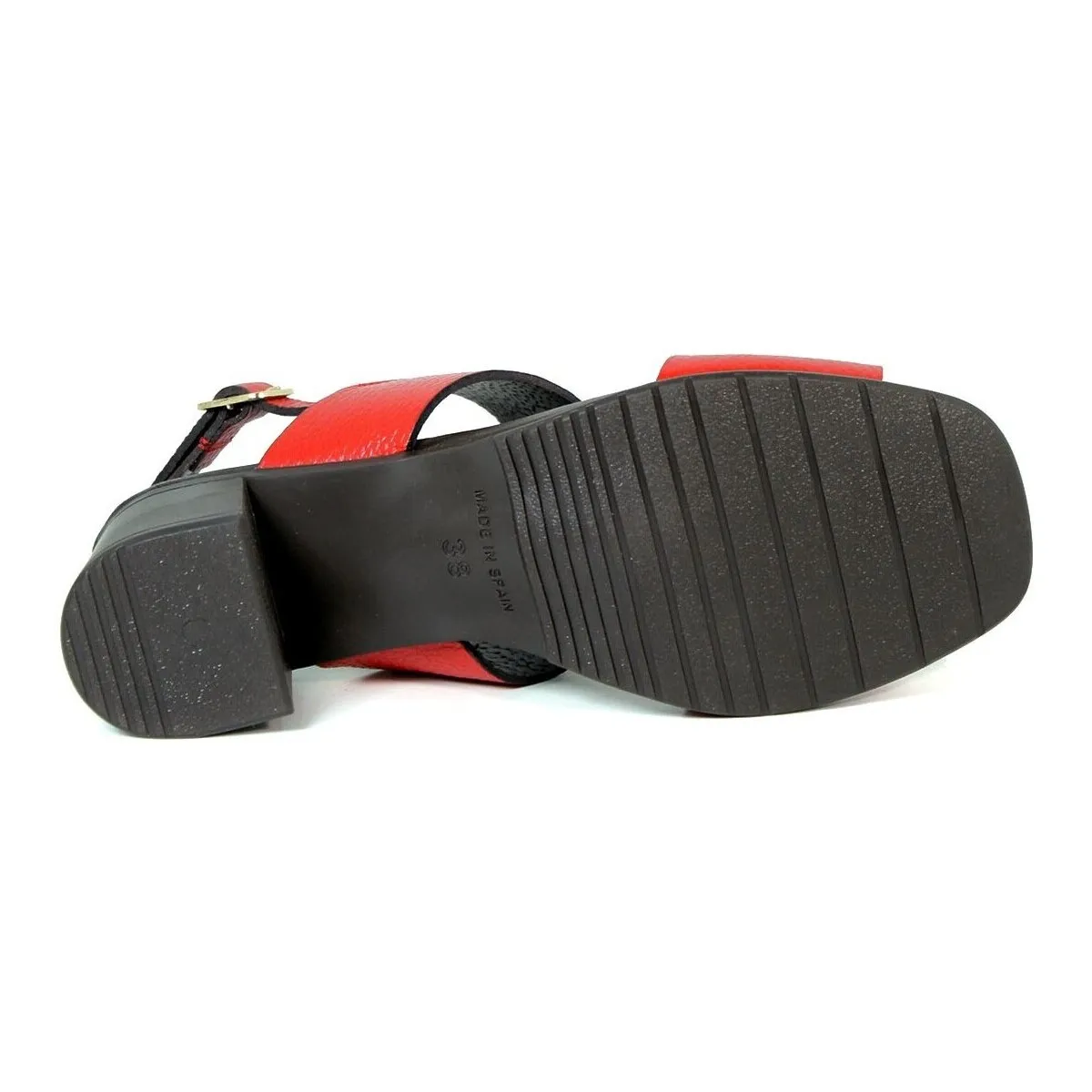 SANDALIAS DE TACÓN CÓMODAS  OMEGA 1979 ROJO