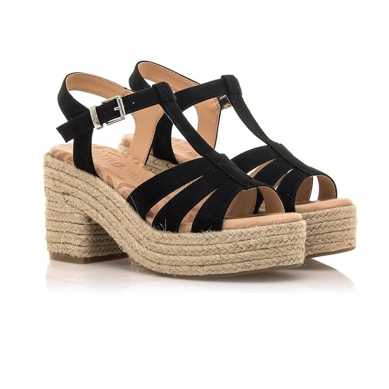 Sandalias De TacÓn Mustang 52820 Mujer Negro