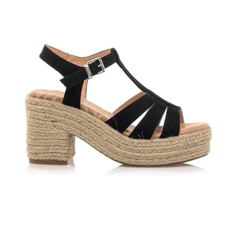 Sandalias De TacÓn Mustang 52820 Mujer Negro