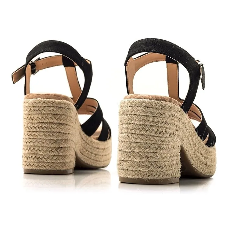 Sandalias De TacÓn Mustang 52820 Mujer Negro