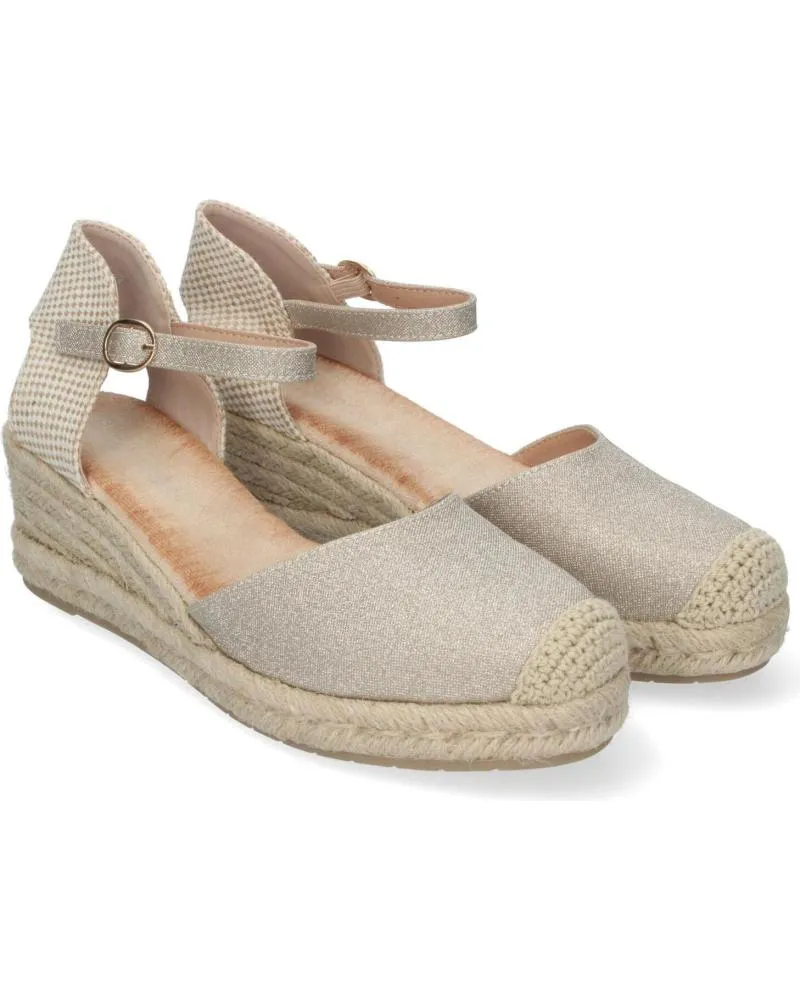 Sandalias PUNTOSALAO  de Mujer SANDALIAS DORADAS DE CULA EN YUTE BAJA COMODAS PARA MUJER CF  VARIOS COLORES