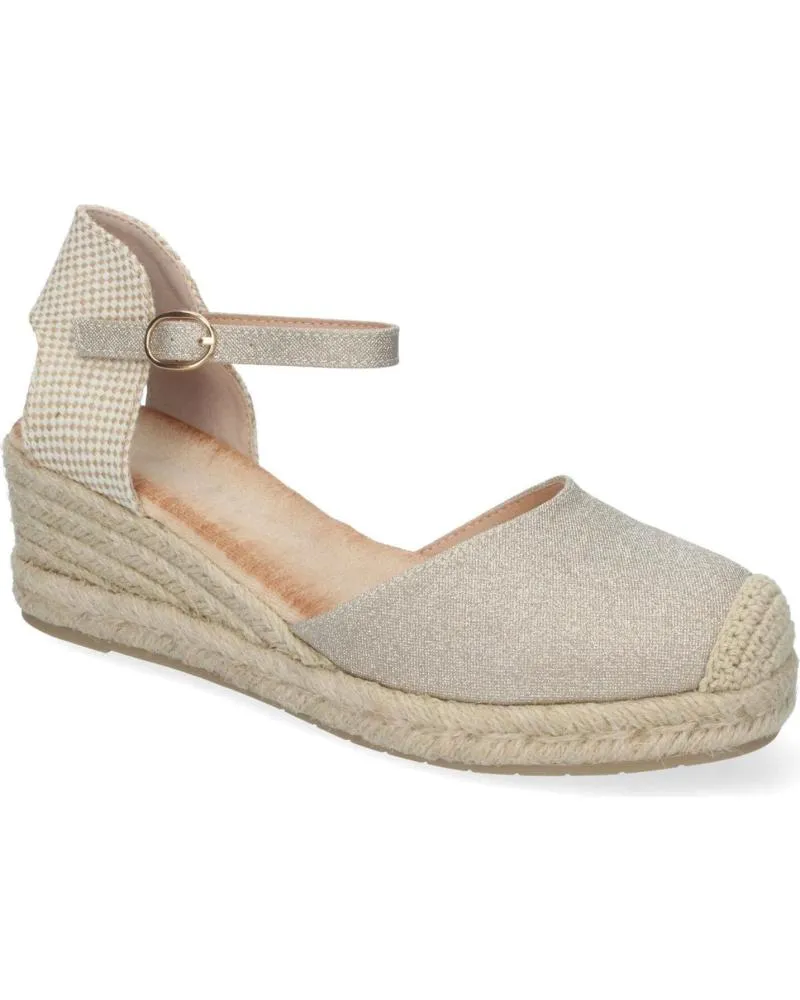 Sandalias PUNTOSALAO  de Mujer SANDALIAS DORADAS DE CULA EN YUTE BAJA COMODAS PARA MUJER CF  VARIOS COLORES