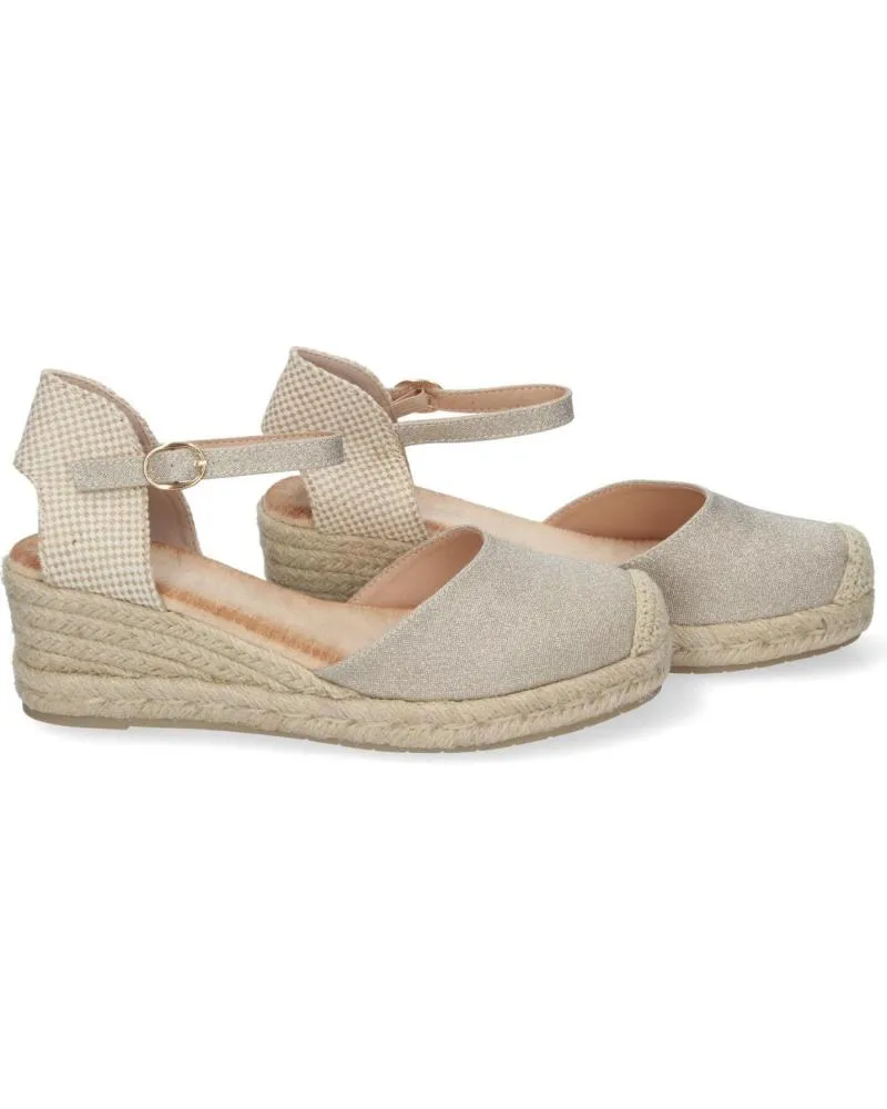 Sandalias PUNTOSALAO  de Mujer SANDALIAS DORADAS DE CULA EN YUTE BAJA COMODAS PARA MUJER CF  VARIOS COLORES